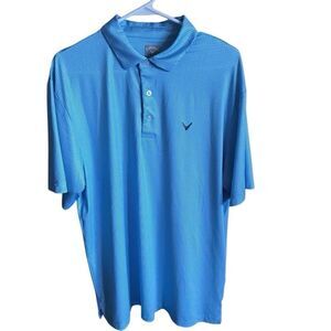Callaway golf polo opti Dri men’s Size Large blue short sleeve athletic